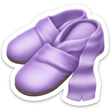 Light purple silk slippers and robe sticker
