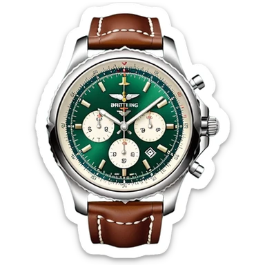 Breitling green faced watch sticker