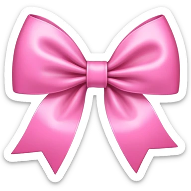 Pink bow sticker