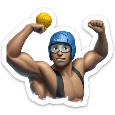 water polo player sticker