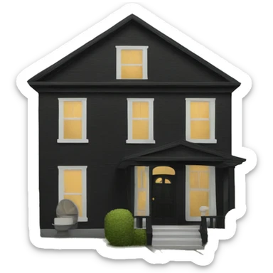 Black house  sticker