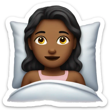 Girl in bed sticker