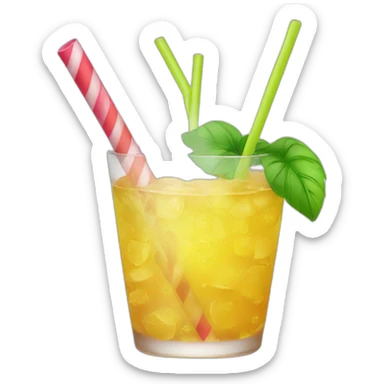 coctail straw sticker