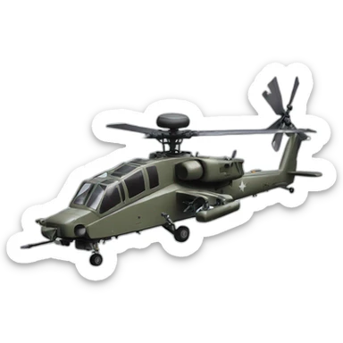 Apache helicopter sticker