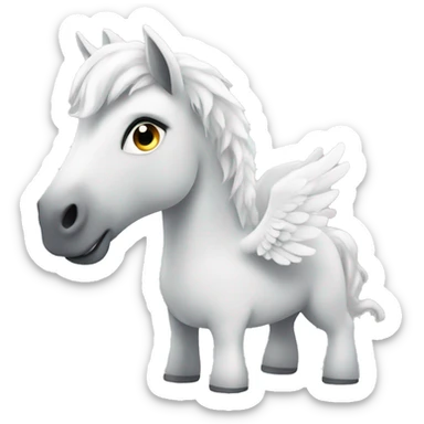 A white pegasus with a short mane sticker