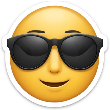 Óculos de sol preto sticker