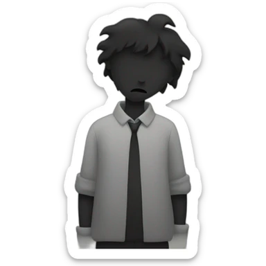 a black broken heart sticker