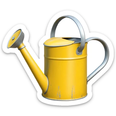 Yellow garden watering can sticker