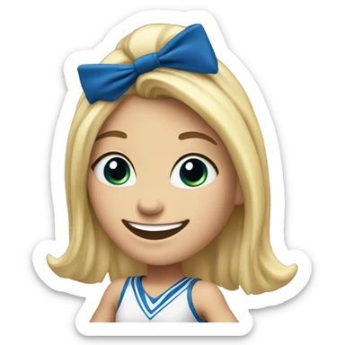 cheerful blonde cheerleader pose sticker