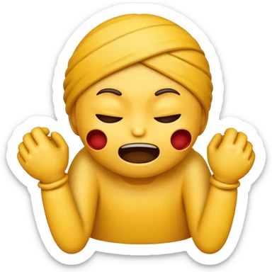 emoji strangling itself with its own hands sticker