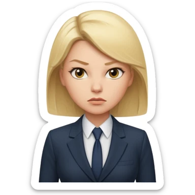 aggressive female boss in suit sticker