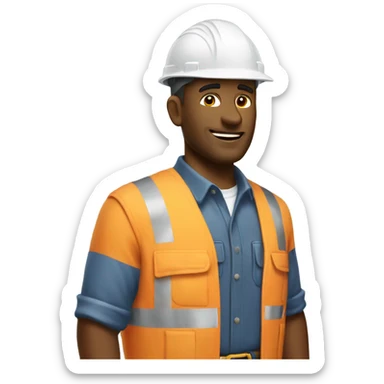 Contractor on dolphin sticker