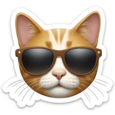 Cat with sunglasses sticker