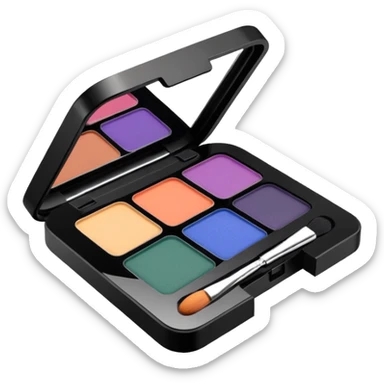 Black square shaped RAINBOW EYESHADOW compact makeup sticker