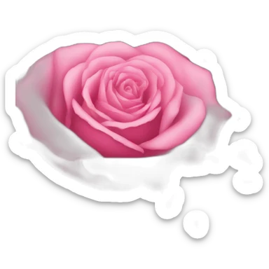 Rose black pink sticker