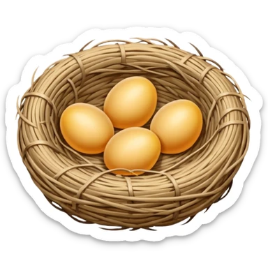 empty birds nest sticker