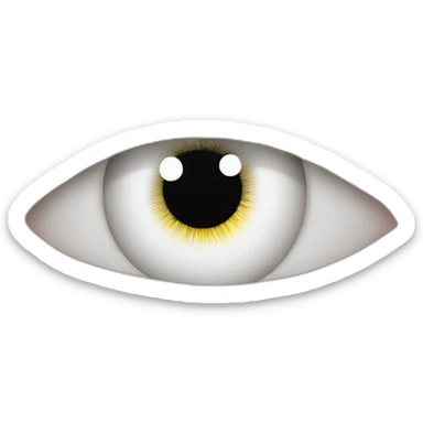 pair of white stars surrounded by sclera sticker