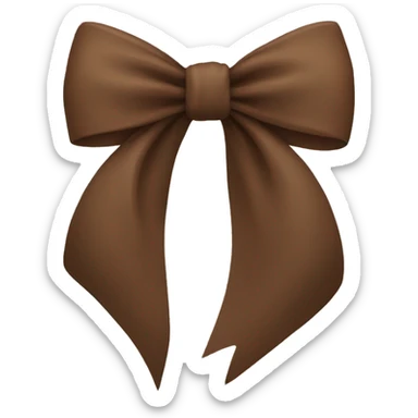 Brown bow sticker