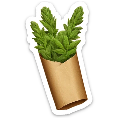 Smoking Herbal Hand Rolled Cigarette sticker