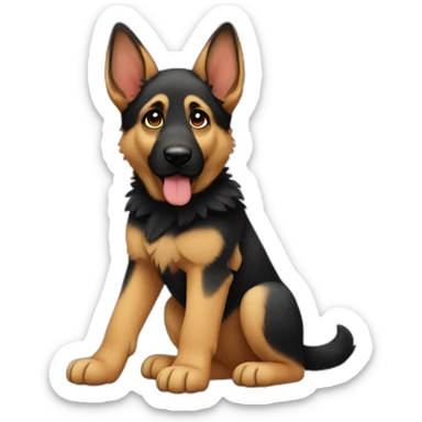 German Shepherd puppy full body sticker