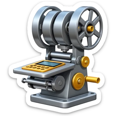 machine at the factory sticker