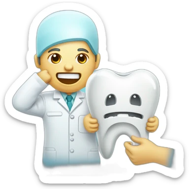 dentista quitando dientes sticker