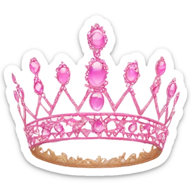 pink pretty tiara sticker