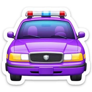 purple police car light sticker