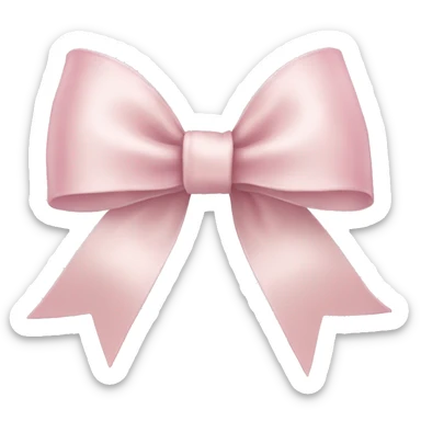 Pale pink ribbon bow sticker