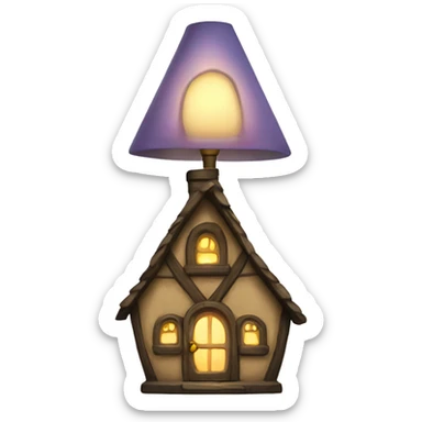  A fairy cottage lamp sticker