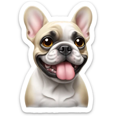 Rainbow french bulldog  sticker