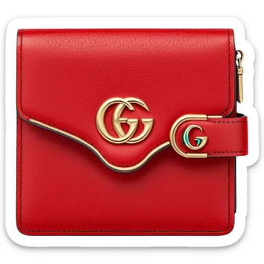 Cartera roja gucci sticker