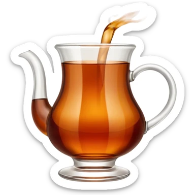 Turkish tea with a turkish glass sticker