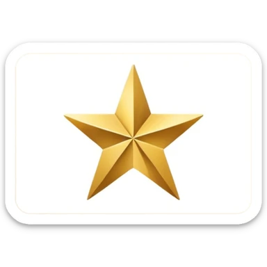 business card with a star symbol sticker