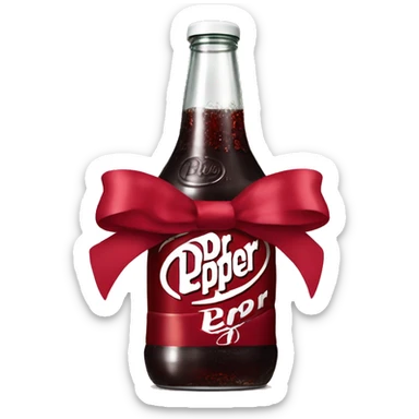 dr Pepper with a bow on top ￼ sticker