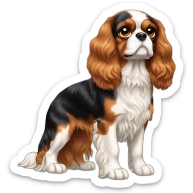 dog Cavalier King Charles Spaniel full body sticker