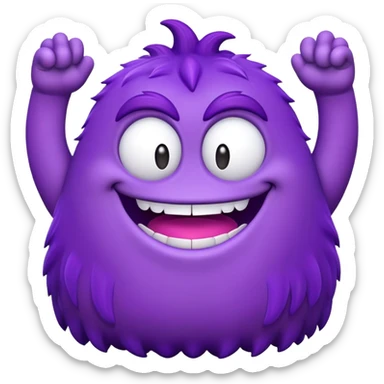 grimace large purple monster from mcdonaldland sticker