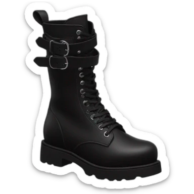 black plateform boots gothique sticker