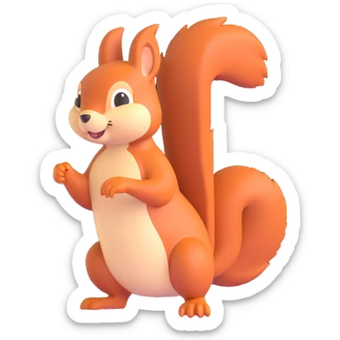 A squirrel sticker