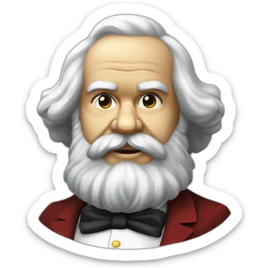 buxom karl marx sticker