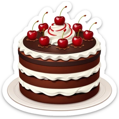 Black Forest Gateau with layers sticker