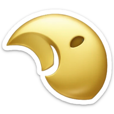 Gold half moon sticker