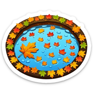 autumn puddle sticker