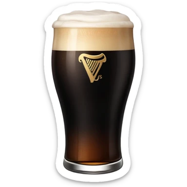pint of guinness with flat top sticker