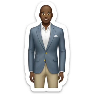 blazer con rallas blancas sticker