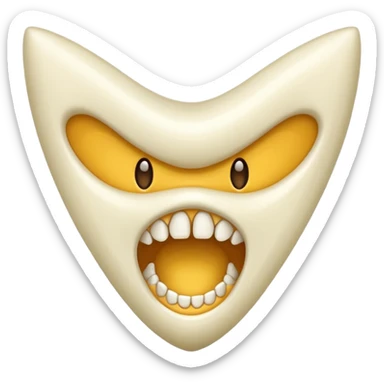 Sharp fang tooth only sticker