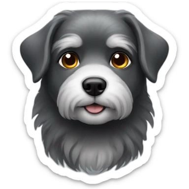 dark-grey-small-dog-with-halo sticker
