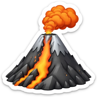volcano sticker