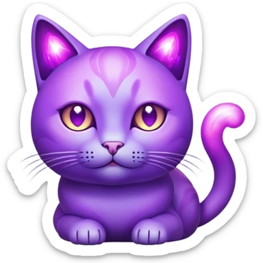Purple cat supernova sticker