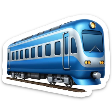 blue passenger train sticker